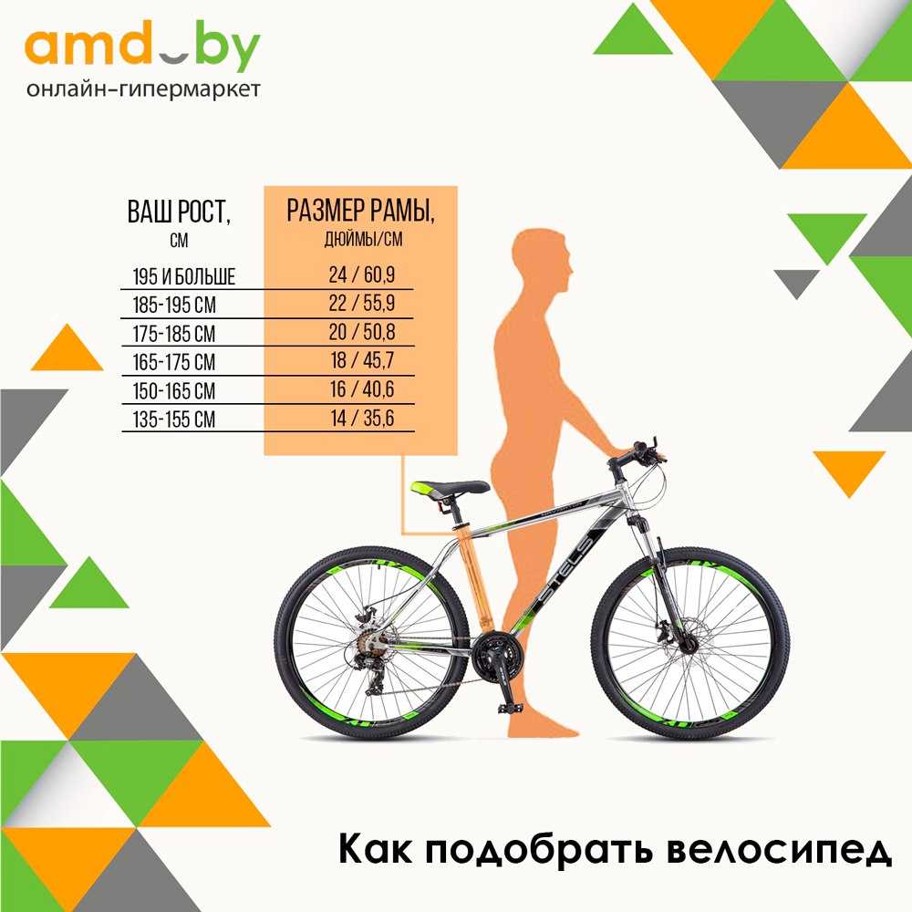 Подобрать велосипед по росту мужчин