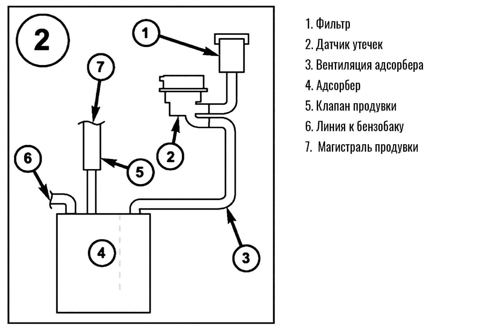 Адсорбер (evap), клапан адсорбера, замена клапана и ремонт