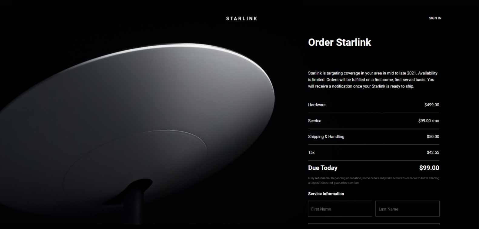 Низкоорбитальные спутниковые группировки: starlink