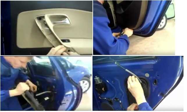 Снятие обшивки передней двери vw polo sedan
