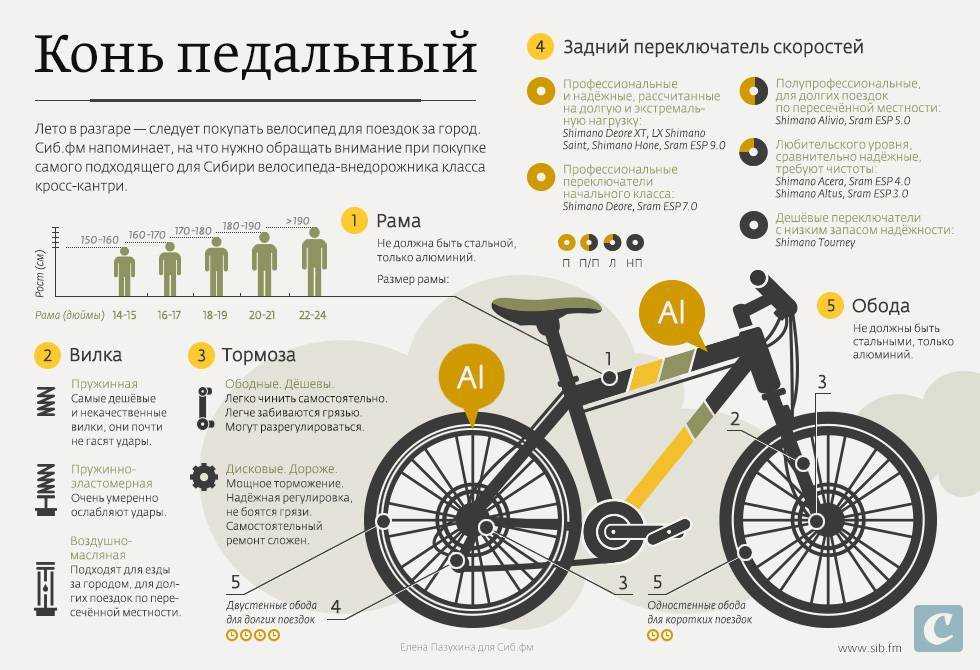 Характеристики велосипедов: на что обращать внимание?